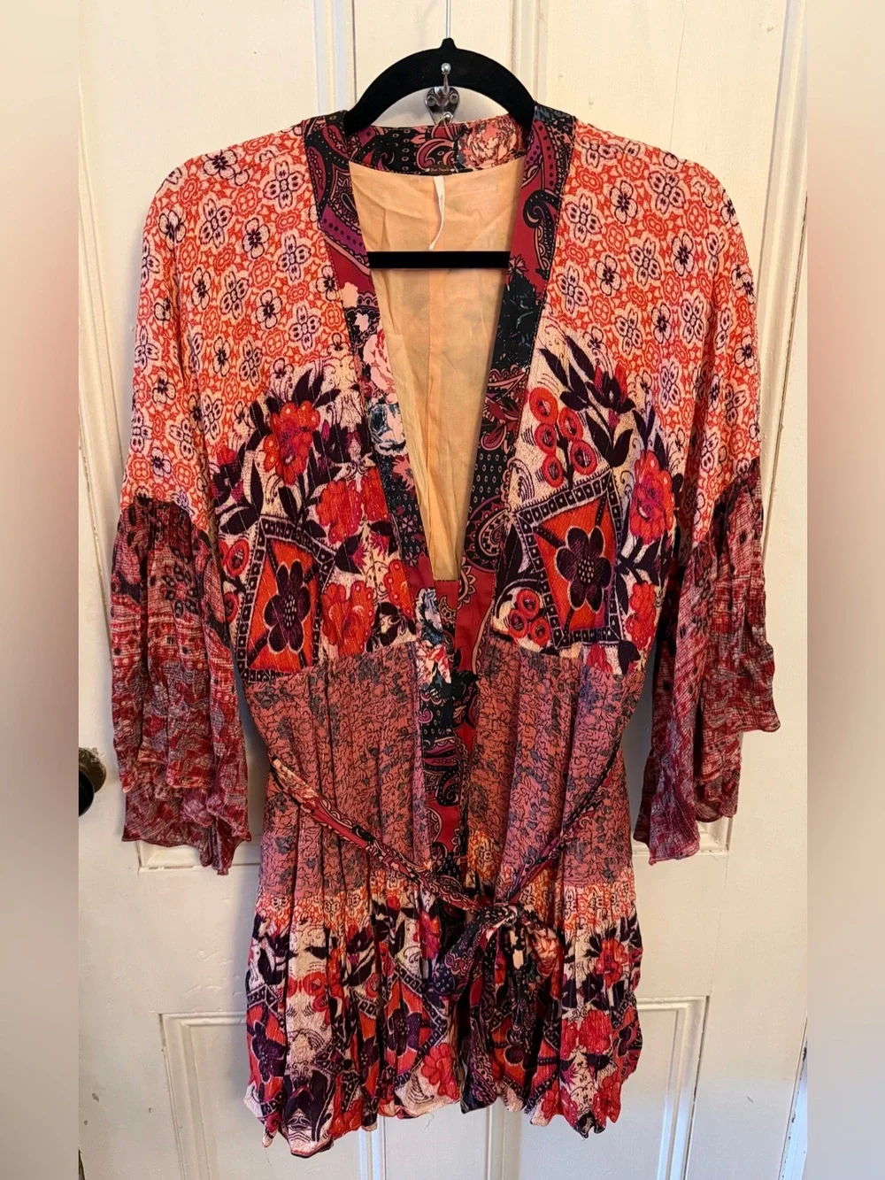 Free People Gypset Kimono Mini Dress Boho Size XS